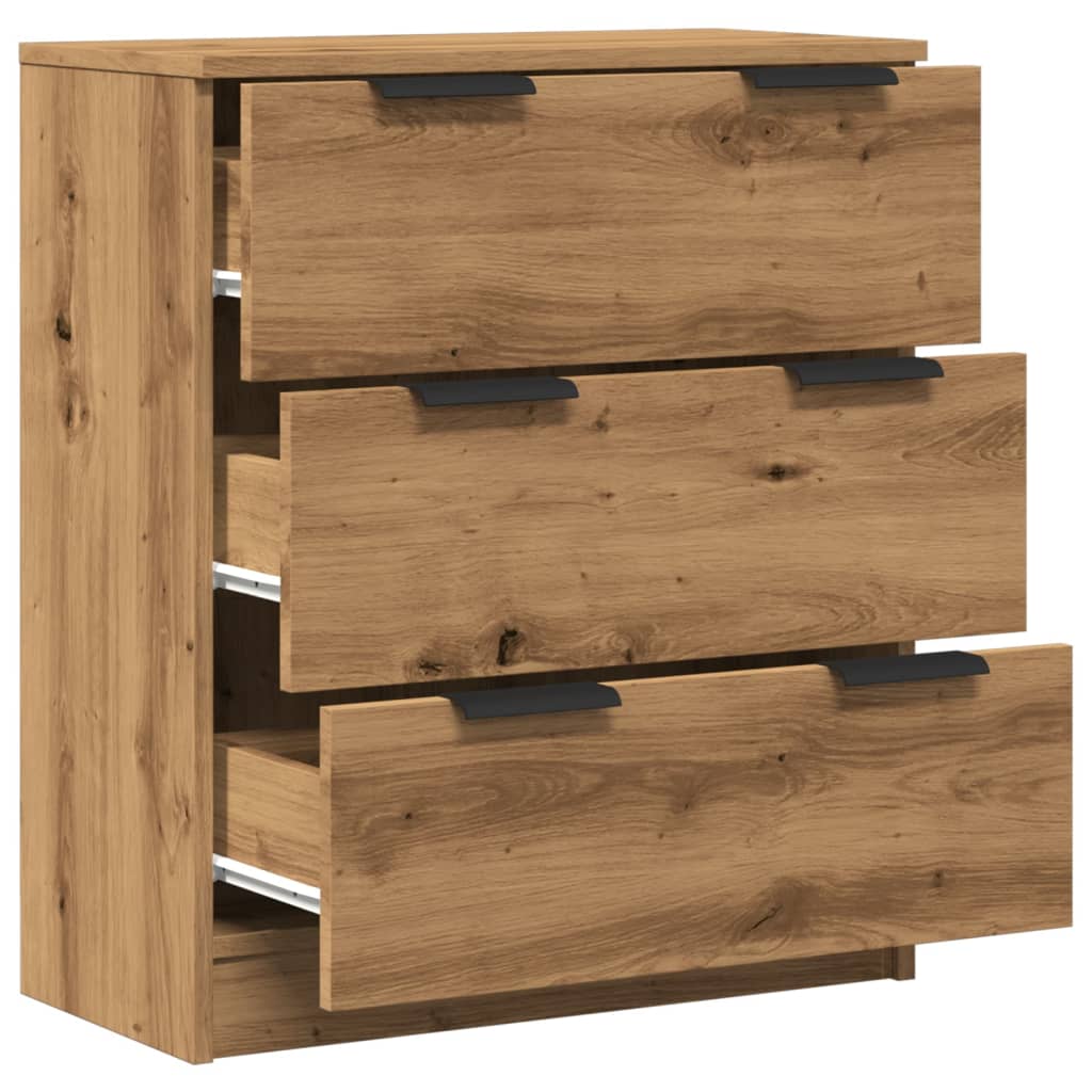 Dressoir 60x30x70 cm bewerkt hout artisan eikenkleurig - AllerleiShop