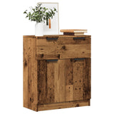 Dressoir 60x30x70 cm bewerkt hout oud houtkleurig - AllerleiShop