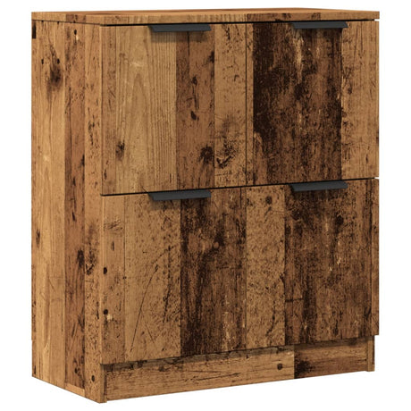 Dressoir 60x30x70 cm bewerkt hout oud houtkleurig - AllerleiShop