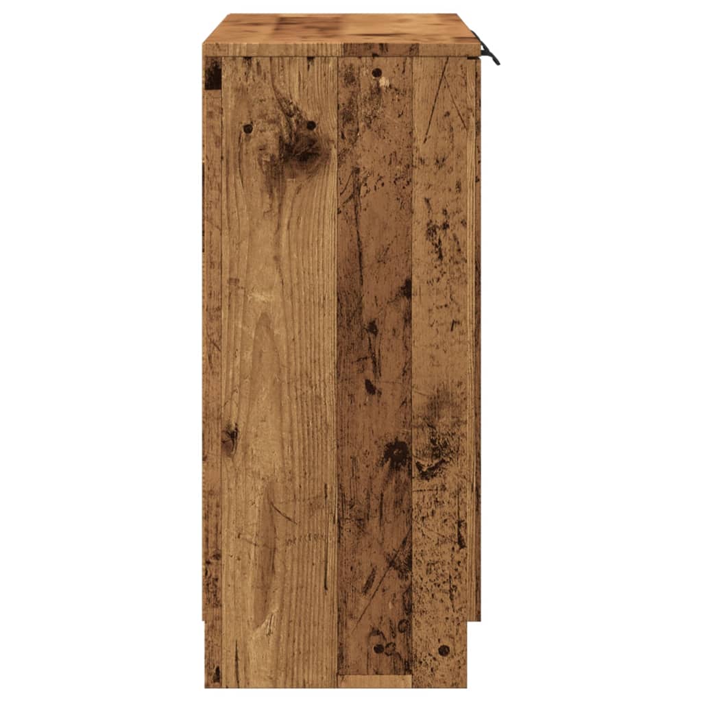 Dressoir 90,5x30x70 cm bewerkt hout oud houtkleurig - AllerleiShop