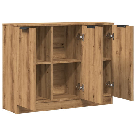 Dressoir 90,5x30x70 cm bewerkt hout artisanaal eikenkleur - AllerleiShop