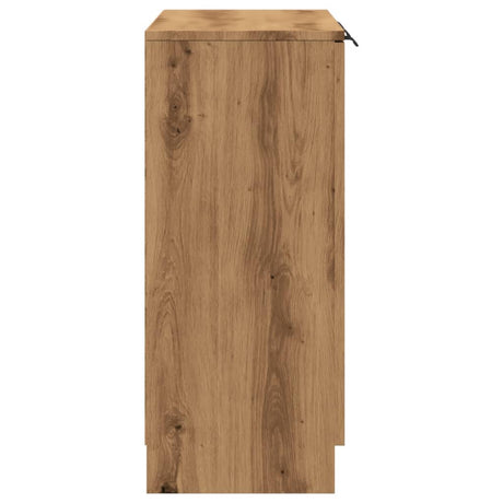 Dressoir 90,5x30x70 cm bewerkt hout artisanaal eikenkleur - AllerleiShop