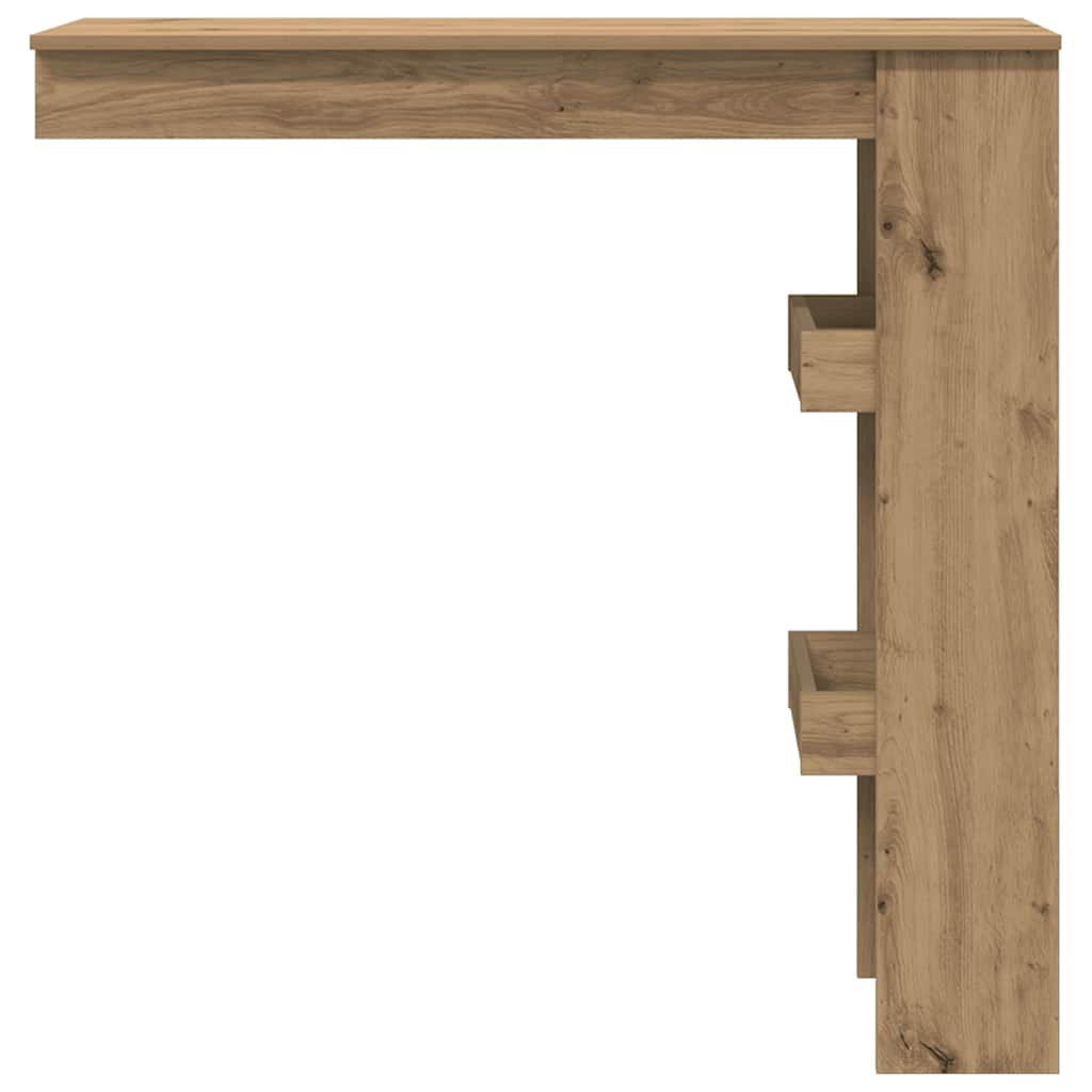 Bartafel wandgemonteerd 102x45x103,5 cm bewerkt hout artisanaal - AllerleiShop