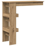 Bartafel wandgemonteerd 102x45x103,5 cm bewerkt hout artisanaal - AllerleiShop