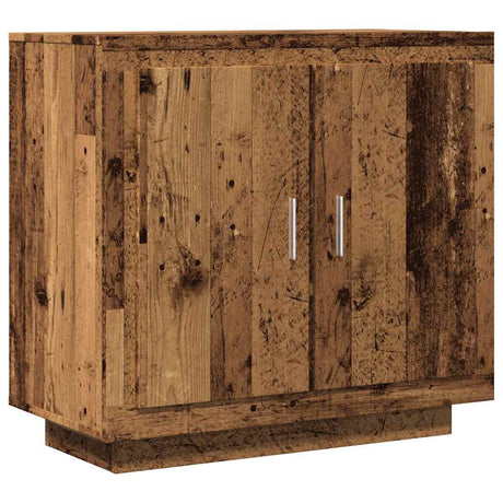 Dressoir 80x40x75 cm bewerkt hout oud houtkleurig - AllerleiShop