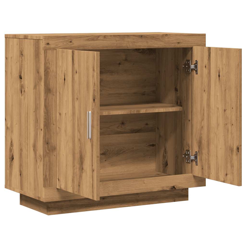 Dressoir 80x40x75 cm bewerkt hout artisanaal eikenkleur - AllerleiShop