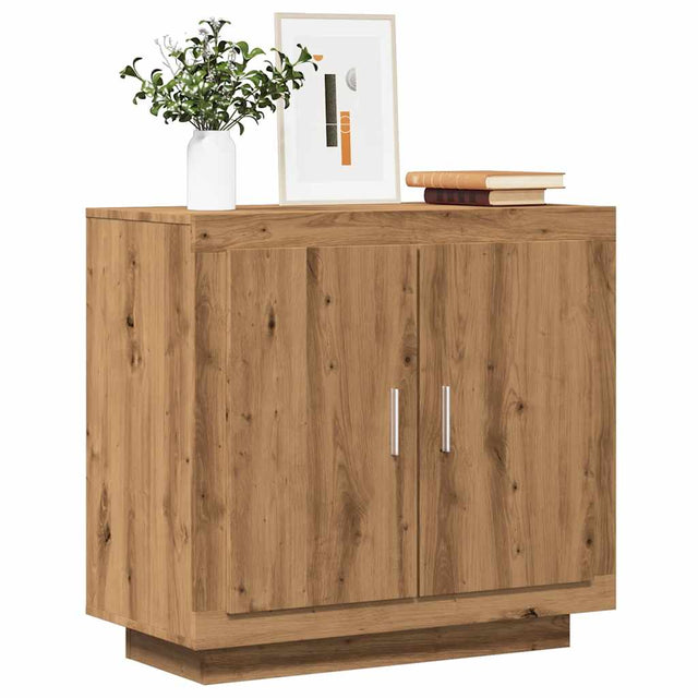 Dressoir 80x40x75 cm bewerkt hout artisanaal eikenkleur - AllerleiShop