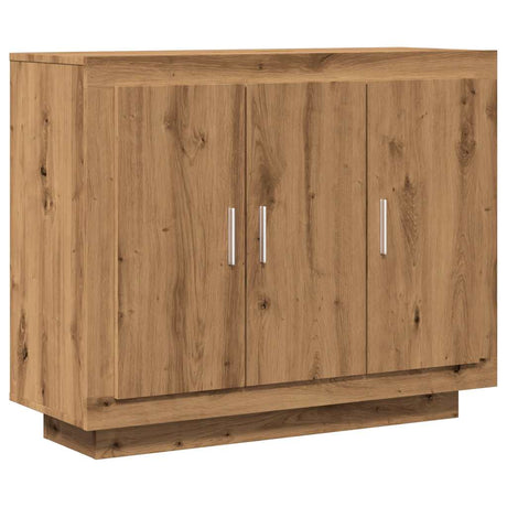 Dressoir 92x35x75 cm bewerkt hout artisanaal eikenkleur - AllerleiShop