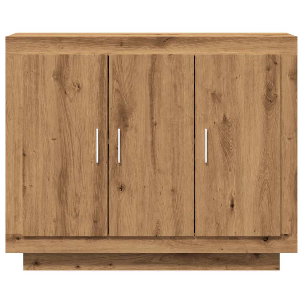 Dressoir 92x35x75 cm bewerkt hout artisanaal eikenkleur - AllerleiShop