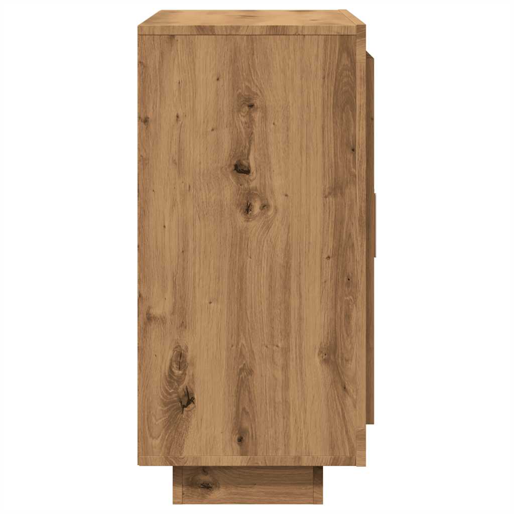 Dressoir 92x35x75 cm bewerkt hout artisanaal eikenkleur - AllerleiShop