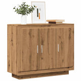 Dressoir 92x35x75 cm bewerkt hout artisanaal eikenkleur - AllerleiShop