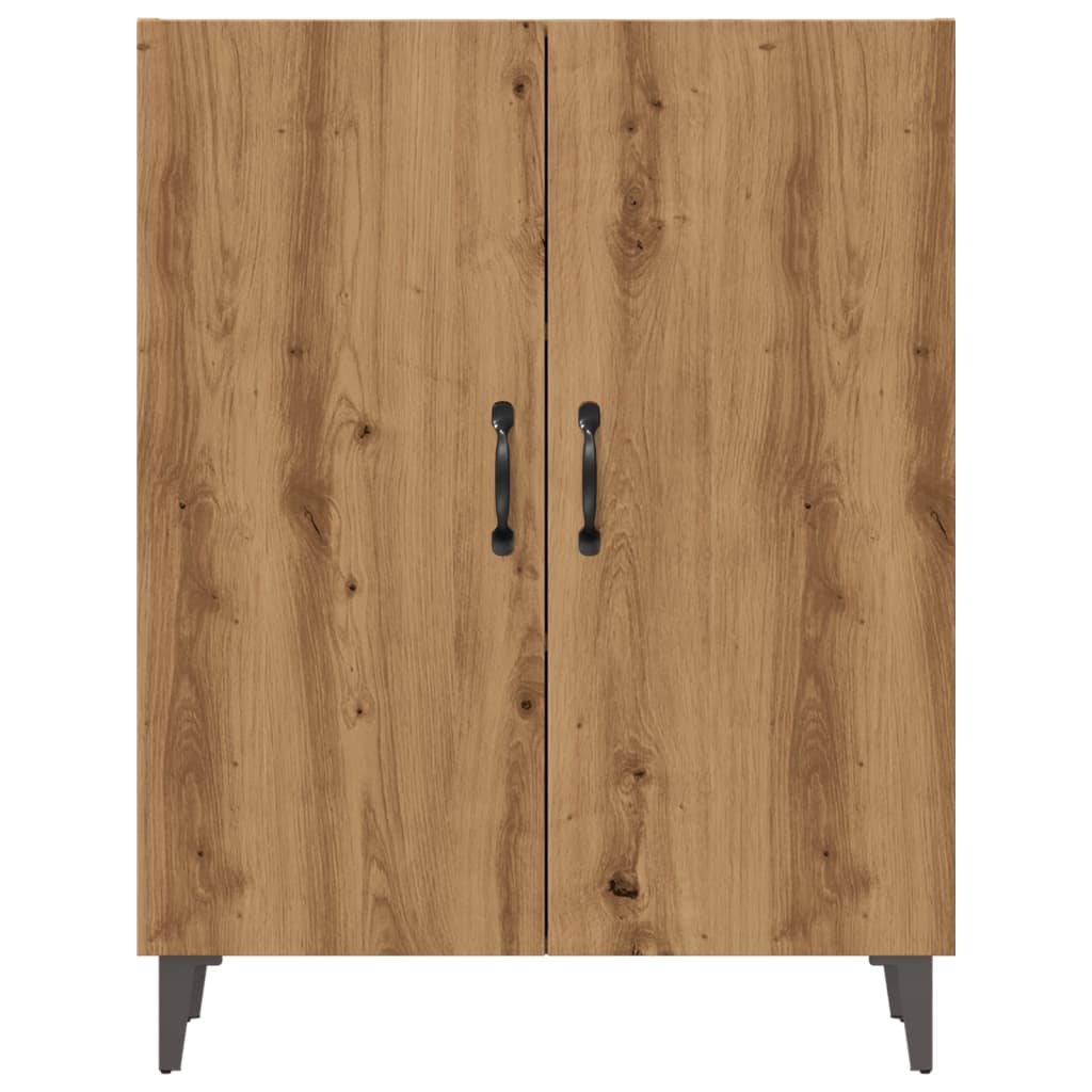 Dressoir 70x34x90 cm bewerkt hout artisanaal eikenkleur - AllerleiShop