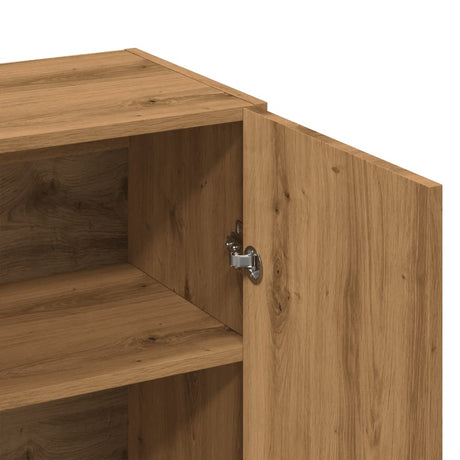 Dressoir 70x34x90 cm bewerkt hout artisanaal eikenkleur - AllerleiShop