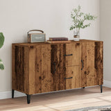 Dressoir 100x36x60 cm bewerkt hout oud houtkleurig - AllerleiShop