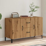 Dressoir 100x36x60 cm bewerkt hout artisanaal eikenkleurig - AllerleiShop