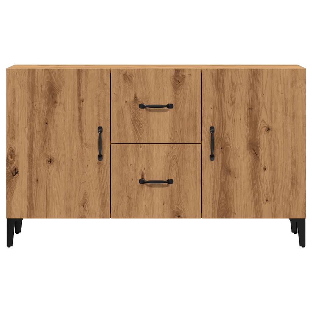 Dressoir 100x36x60 cm bewerkt hout artisanaal eikenkleurig - AllerleiShop