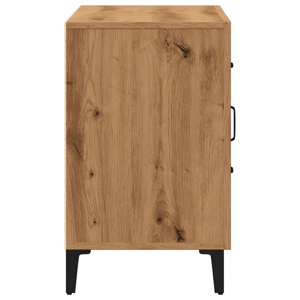 Dressoir 100x36x60 cm bewerkt hout artisanaal eikenkleurig - AllerleiShop