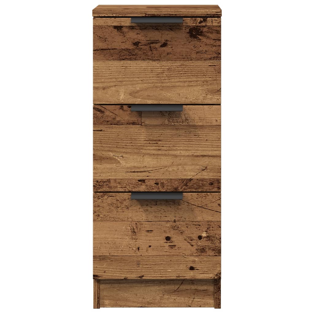 Dressoir 30x30x70 cm bewerkt hout oud houtkleurig - AllerleiShop