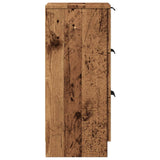 Dressoir 30x30x70 cm bewerkt hout oud houtkleurig - AllerleiShop