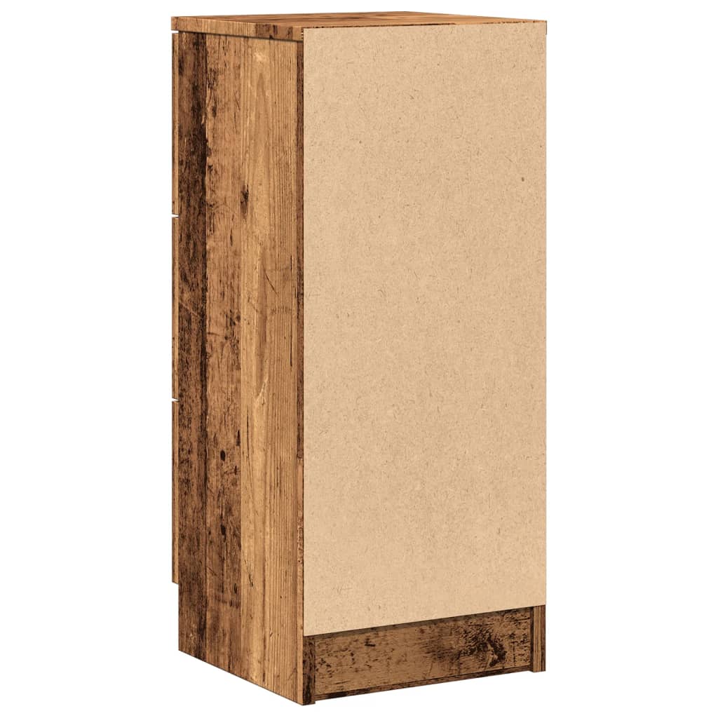 Dressoir 30x30x70 cm bewerkt hout oud houtkleurig - AllerleiShop