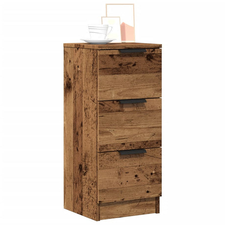 Dressoirs 2 st 30x30x70 cm bewerkt hout oud houtkleurig - AllerleiShop