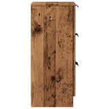 Dressoirs 2 st 30x30x70 cm bewerkt hout oud houtkleurig - AllerleiShop