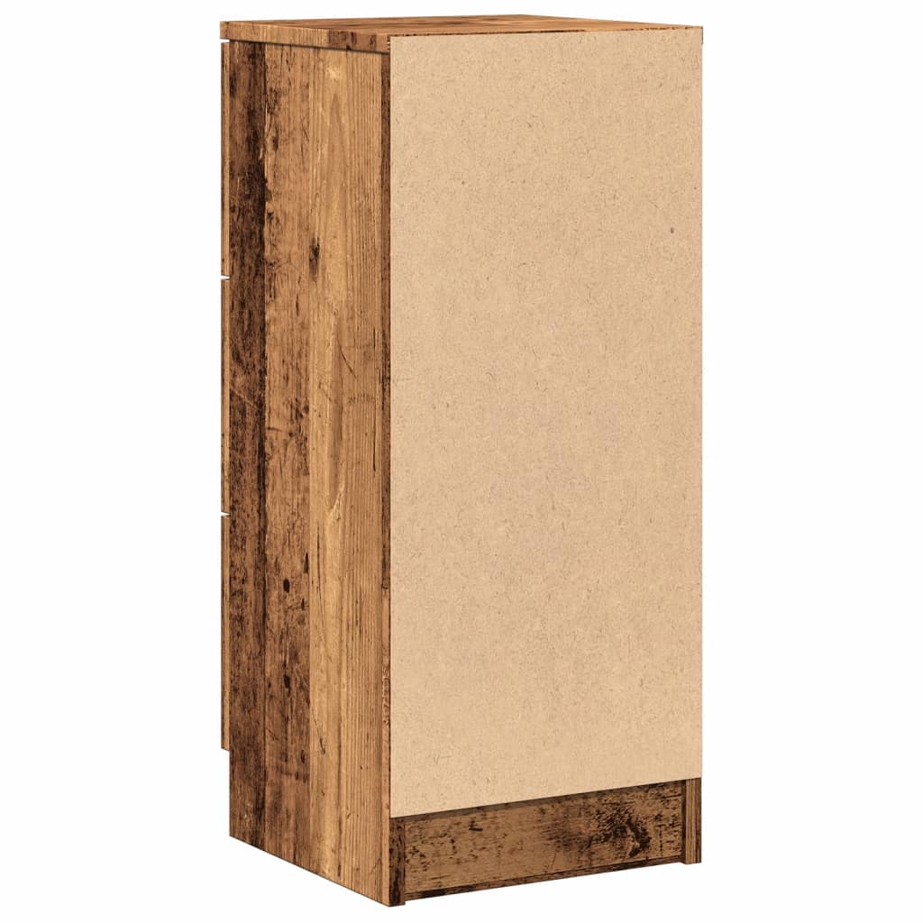 Dressoirs 2 st 30x30x70 cm bewerkt hout oud houtkleurig - AllerleiShop