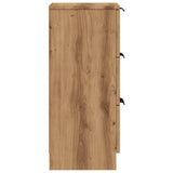 Dressoirs 2 st 30x30x70 cm bewerkt hout artisanaal eikenkleur - AllerleiShop