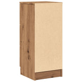 Dressoirs 2 st 30x30x70 cm bewerkt hout artisanaal eikenkleur - AllerleiShop