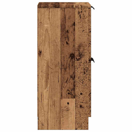 Dressoir 30x30x70 cm bewerkt hout oud houtkleurig - AllerleiShop