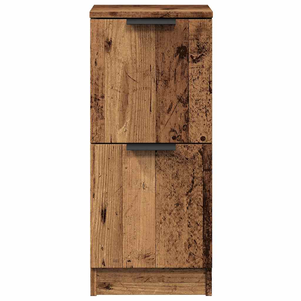 Dressoirs 2 st 30x30x70 cm bewerkt hout oud houtkleurig - AllerleiShop