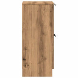 Dressoir 30x30x70 cm bewerkt hout artisanaal eikenkleur - AllerleiShop