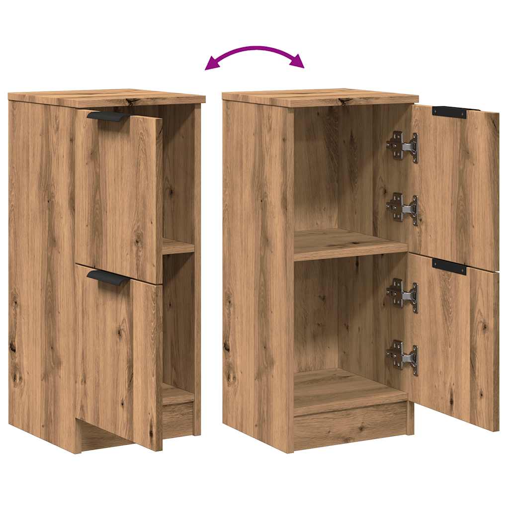 Dressoir 30x30x70 cm bewerkt hout artisanaal eikenkleur - AllerleiShop