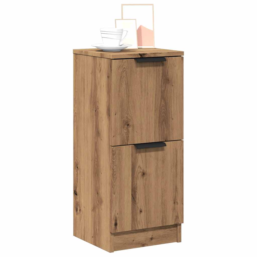 Dressoir 30x30x70 cm bewerkt hout artisanaal eikenkleur - AllerleiShop