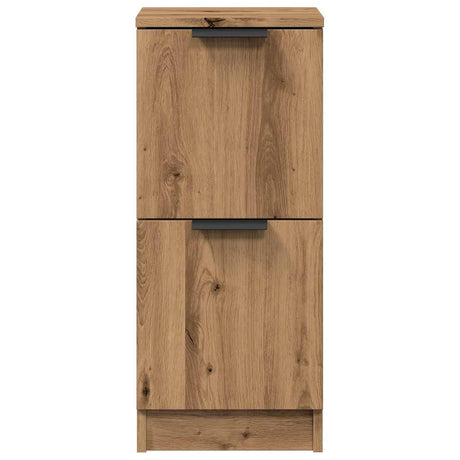 Dressoirs 2 st 30x30x70 cm bewerkt hout artisanaal eikenkleur - AllerleiShop