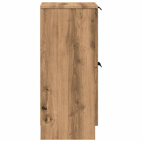 Dressoirs 2 st 30x30x70 cm bewerkt hout artisanaal eikenkleur - AllerleiShop