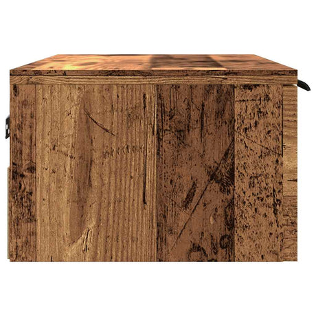 Wandkast 68x30x20 cm bewerkt hout artisanaal eikenkleurig - AllerleiShop