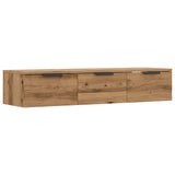 Wandkast 102x30x20 cm bewerkt hout artisanaal eikenkleur - AllerleiShop