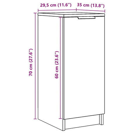 Schoenenkast 30x35x70 cm bewerkt hout oud houtkleurig - AllerleiShop