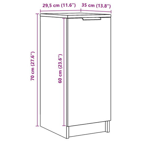 Schoenenkast 30x35x70 cm bewerkt hout artisanaal eikenkleur - AllerleiShop