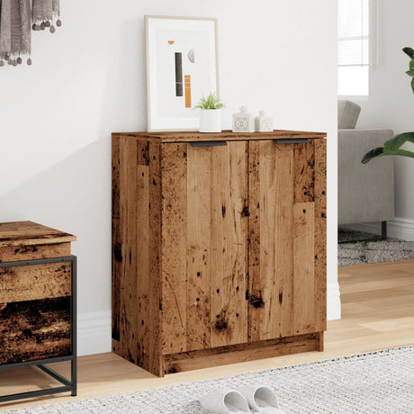 Schoenenkast 59x35x70 cm bewerkt hout oud houtkleurig - AllerleiShop