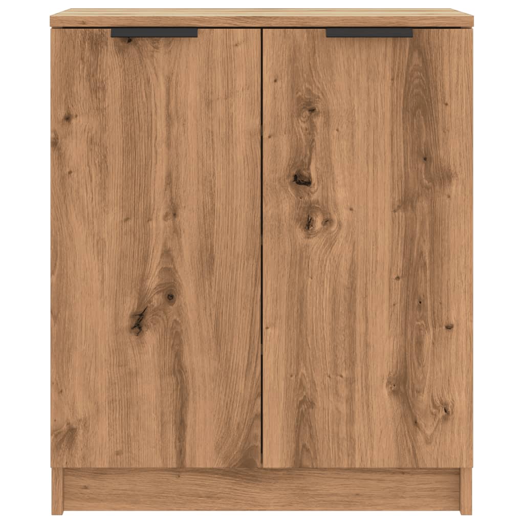 Schoenenkast 59x35x70 cm bewerkt hout artisanaal eikenkleurig