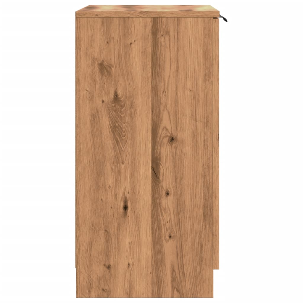 Schoenenkast 59x35x70 cm bewerkt hout artisanaal eikenkleurig