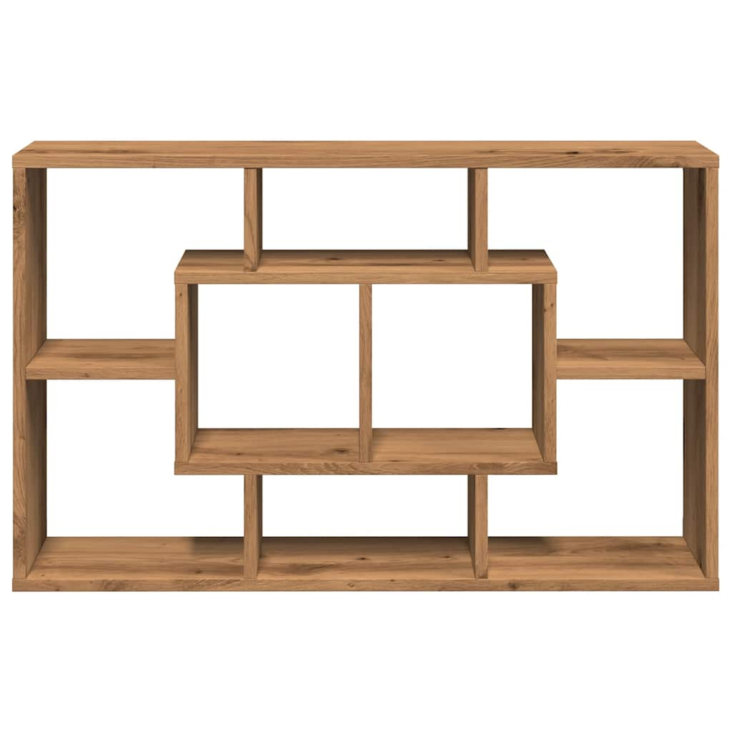 Wandschap 85x16x52,5 cm bewerkt hout artisanaal eikenkleurig