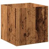 Plantenbak 40x40x40 cm bewerkt hout oud houtkleurig