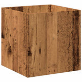 Plantenbak 40x40x40 cm bewerkt hout oud houtkleurig