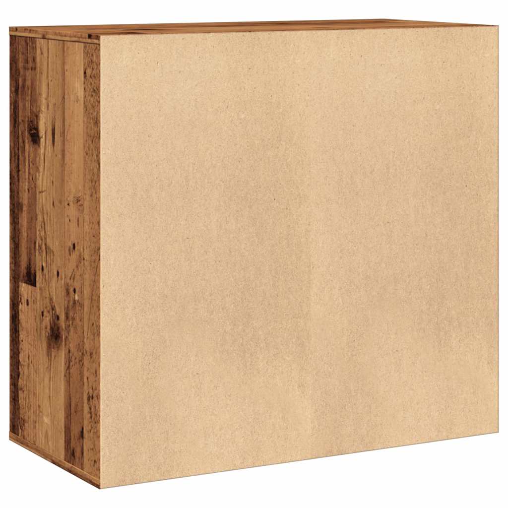 Cosmeticakast 80x40x75 cm bewerkt hout oud houtkleurig