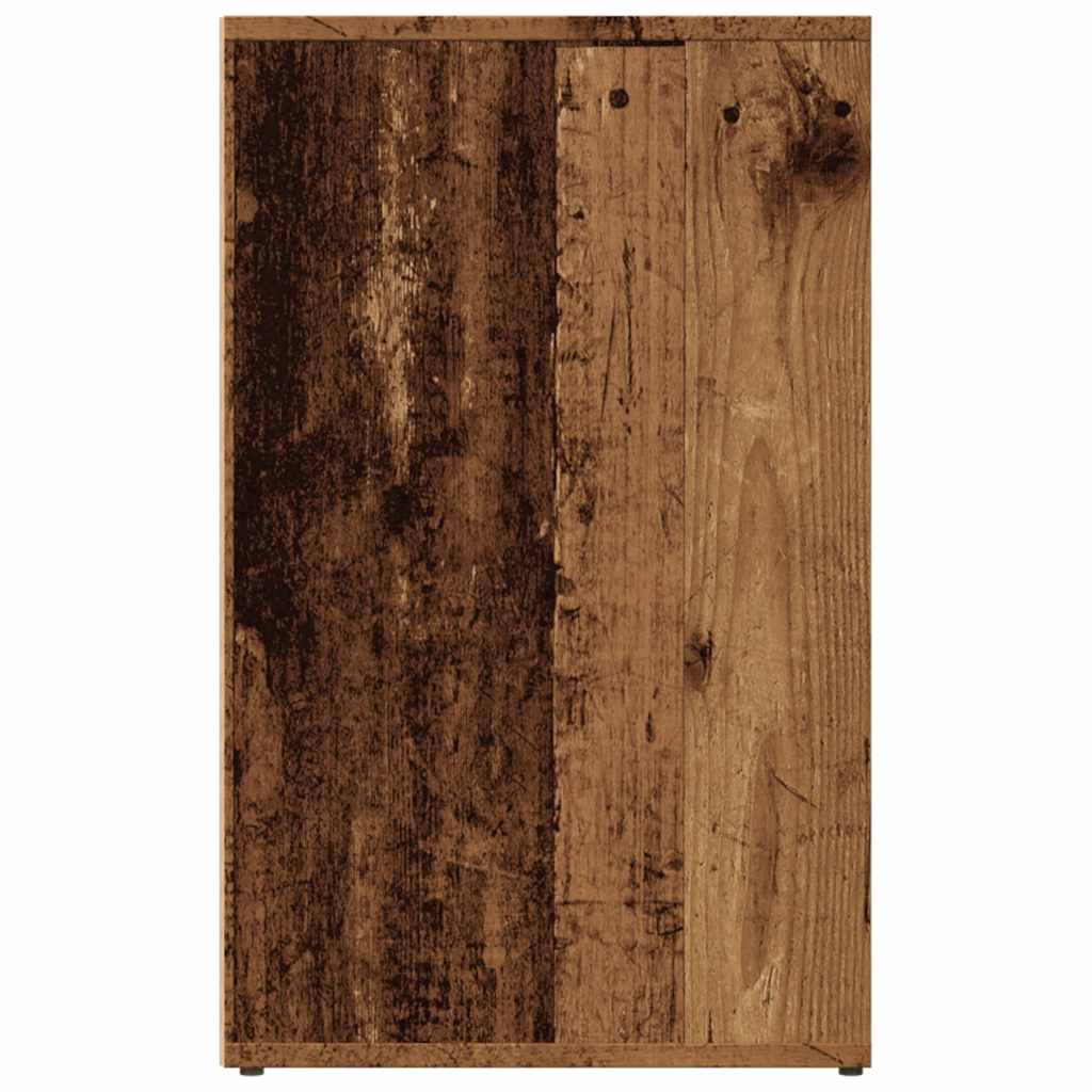 Kledingkast 80x40x65 cm bewerkt hout oud houtkleurig