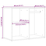 Kledingkast 80x40x65 cm bewerkt hout artisanaal eikenkleur