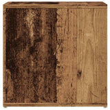 Opbergbox met lade 40,5x40x40 cm bewerkt hout oud houtkleurig